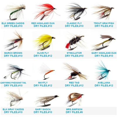 110 Boxed Sets Mixed Dry Wet Nymph Fliegen