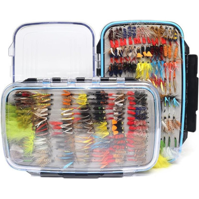 225 pcs Dry Flies and Nymph Flies Box Set