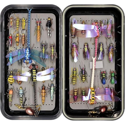 40 Boxed Set Mix Dry Flies Wet Flies