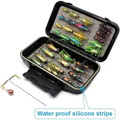 30 Boxed Set Dry Flies Crickets Grasshoppers