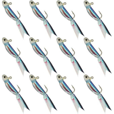 Silver minnow crappie JIG  Espalda Negro