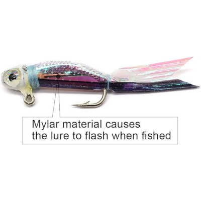 Silver minnow crappie JIG  Espalda Negro