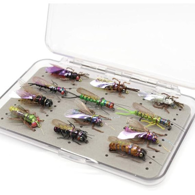 12 Dry Flies Moth Stone Fly Horsefly