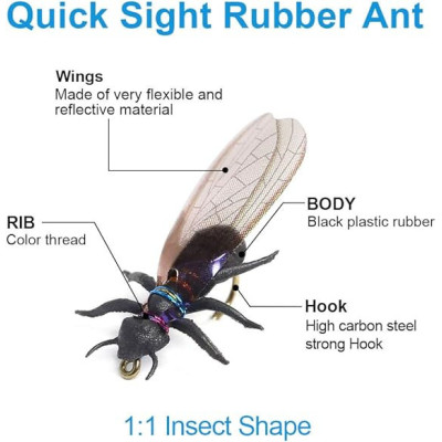 26 Wet Flies Ant Mosquito Larva