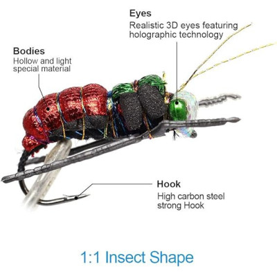 16 Beetle Kit Fly Lures