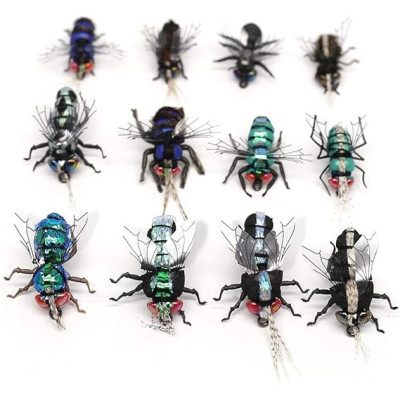 12 Flesh Fly Kit Dry Flies