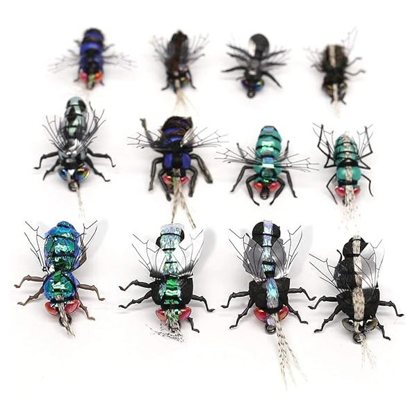 12 Flesh Fly Kit Dry Flies