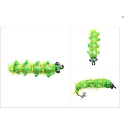 16 Fly Fishing Flies Larvae Set