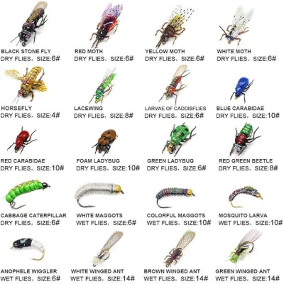 36 Mixed Fly Fishing Flies