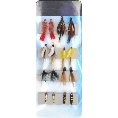 16 Mix Flies Bead Head Dry Wet Flies