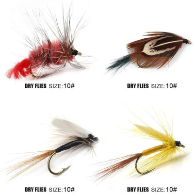 16 Mix Flies Bead Head Dry Wet Flies