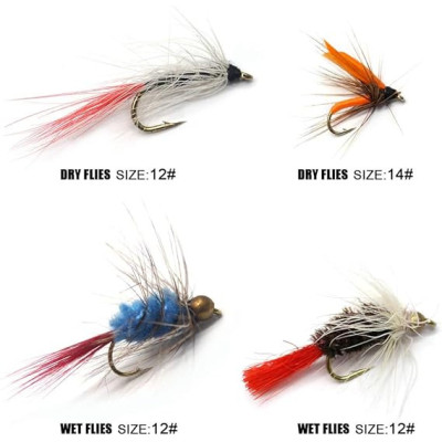 16 Streamer Fliegen Bead Head Dry Wet Flies