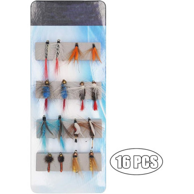 16 Streamer Fliegen Bead Head Dry Wet Flies