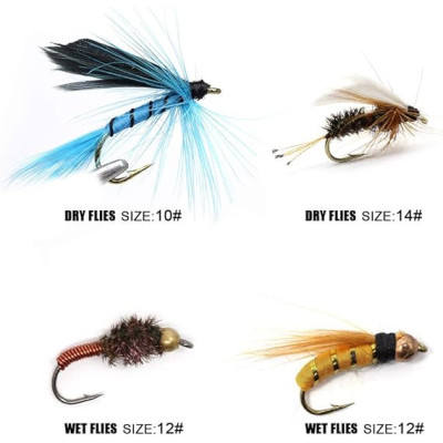 16 Streamer Fliegen Bead Head Dry Wet Flies