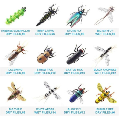 194 Boxed Set Deluxe Realistic Fly Selection