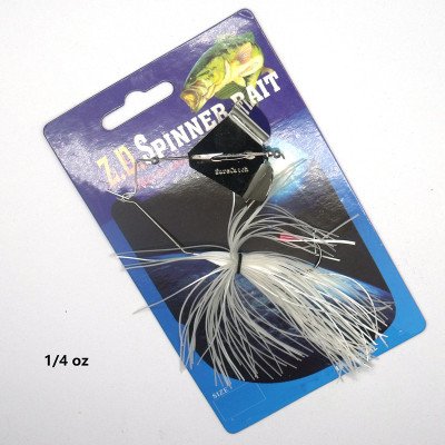 Spinner Bait Bass Fishing Lure 1/4 oz Branco