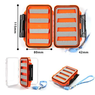 Fly Box Waterproof Box Tipo Pequeno Tamanho Laranja 01