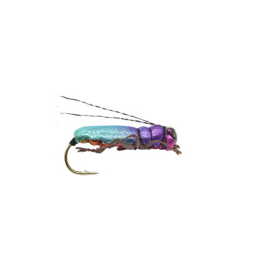 Pesca a mosca Bait Realistico Longhorn Maggiolino Blu