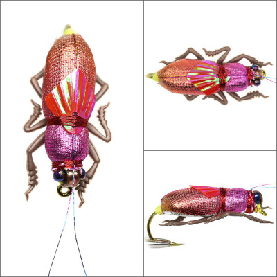 Fly Bait Realistic Scarab Beetle Dry Fly Red