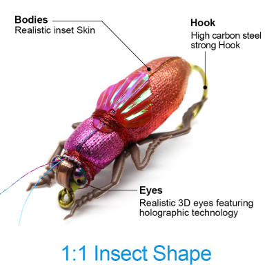 Fly Bait Realistic Scarab Beetle Dry Fly Red