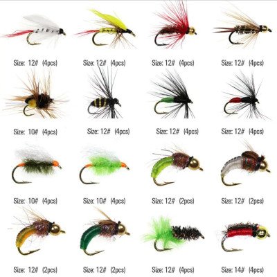 88 Adams and buzzers nymph flies