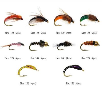 88 Adams and buzzers nymph flies