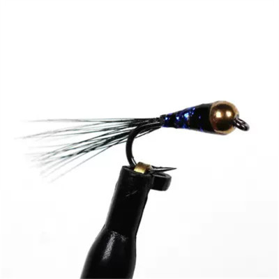 6 Multi color Copper bead head nymph wet fly