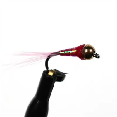 6 Multi color Copper bead head nymph wet fly