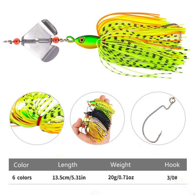 2 Spinner Bait Bass Fishing Lure No.1