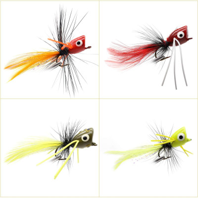 3 Couleur Popper taille 8 fishhook blanc