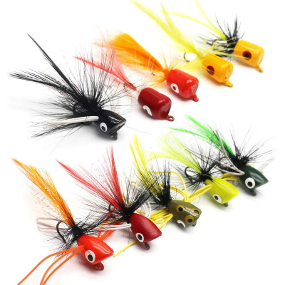 3 Couleur Popper taille 8 fishhook blanc