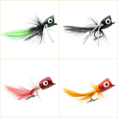 3 Couleur Popper taille 8 fishhook blanc