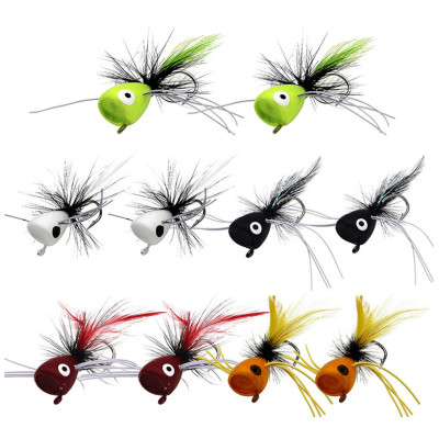 3 Couleur Popper taille 8 fishhook blanc