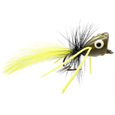 3 Colorful popper fly esca Numero 8 gancio verde