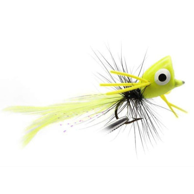 3 Colorful popper fly esca Numero 8 gancio giallo