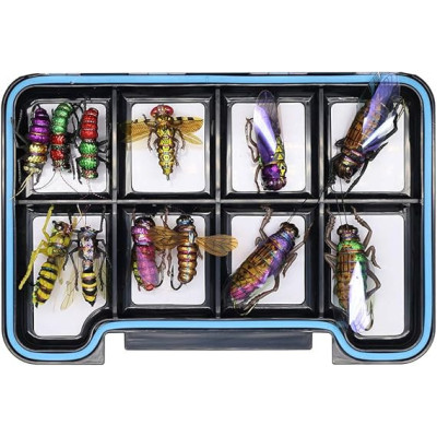 12 Mix Cicada Bee Hornet Beetle Kit Fly Lures