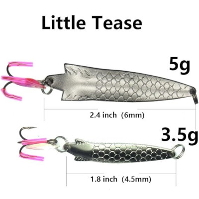 2 Little Tease Silver Fishing Lures