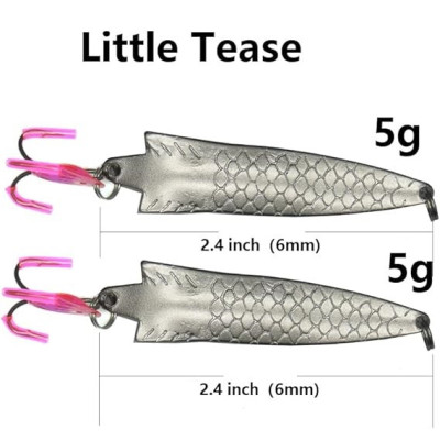 2 Little Tease esche da pesca con ganci VMC