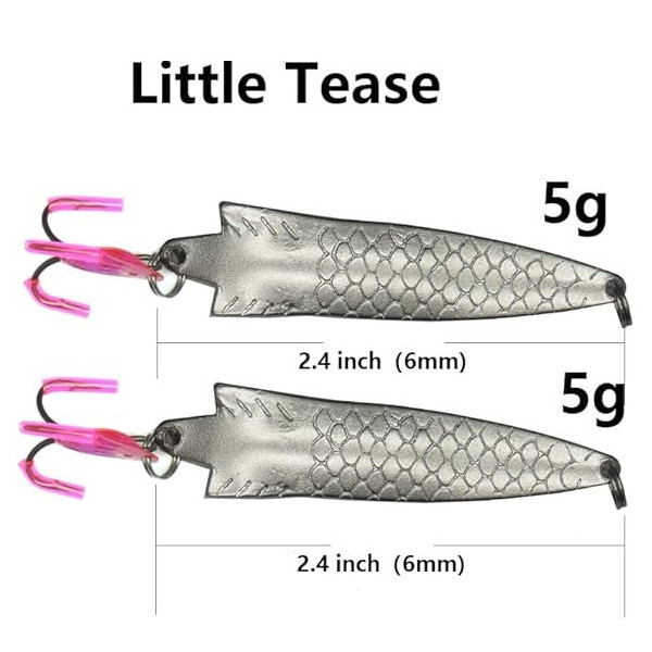 2 Little Tease Fishing Lures with VMC Hooks