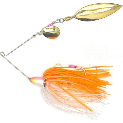 Spinner bite lure 4 pièces (1 / 4 oz, 3 / 8 Oz, 1 / 2 oz, 3 / 8 Oz) avec 10 jupes en caoutchouc