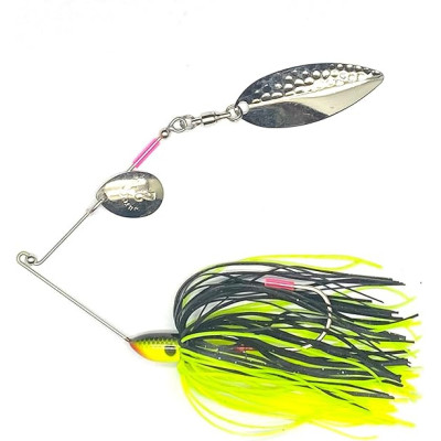 Spinner bite lure 4 pièces (1 / 4 oz, 3 / 8 Oz, 1 / 2 oz, 3 / 8 Oz) avec 10 jupes en caoutchouc