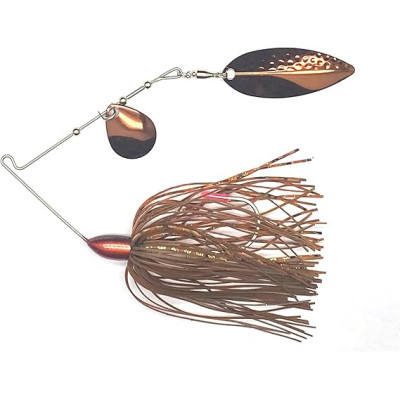 Spinner bite lure 4 pièces (1 / 4 oz, 3 / 8 Oz, 1 / 2 oz, 3 / 8 Oz) avec 10 jupes en caoutchouc