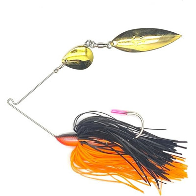 Spinner bite lure 4 pièces (1 / 4 oz, 3 / 8 Oz, 1 / 2 oz, 3 / 8 Oz) avec 10 jupes en caoutchouc