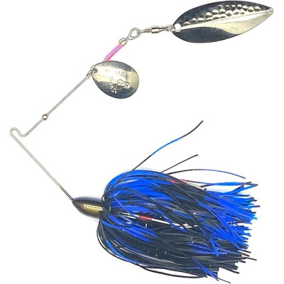 Spinner bite lure 4 pièces (1 / 4 oz, 3 / 8 Oz, 1 / 2 oz, 3 / 8 Oz) avec 10 jupes en caoutchouc