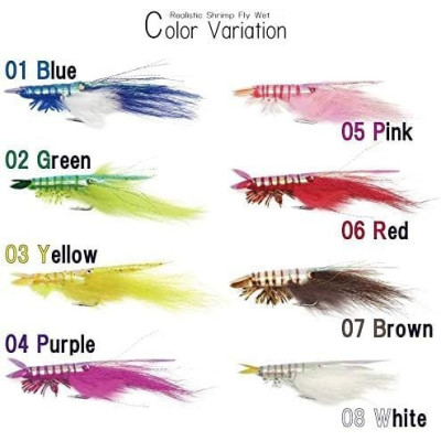 Realistic Shrimp Flies Saltwater Fly Fishing Iscas