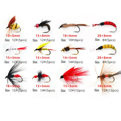 Boxed Set Fly Baits-76pcs