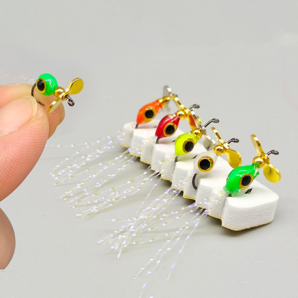 5 Elica di fagioli piccolo pesce spinner Lure