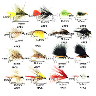 Boxed Set Fly Baits-64pcs