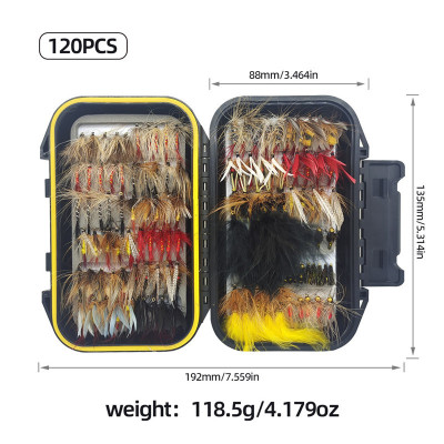 Boxed Set Flies Baits-120pcs