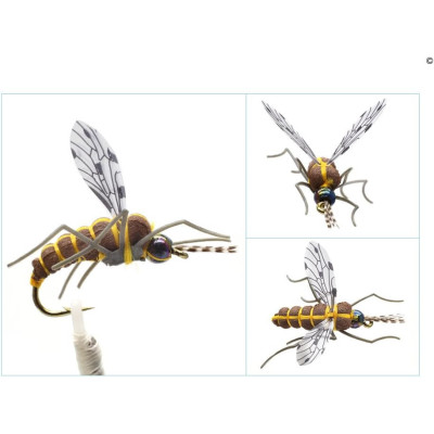 12 Dry Flies -Flesh Flies Fever Mosquitos